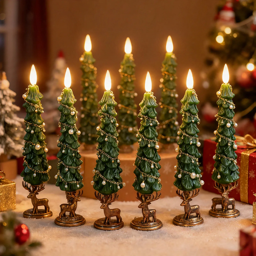 Decorative LED Christmas Tree Candle with Remote Control