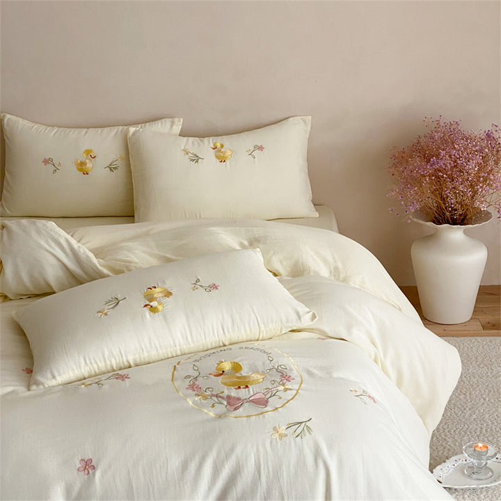 Bedding set made of double-layer cotton gauze, child-friendly