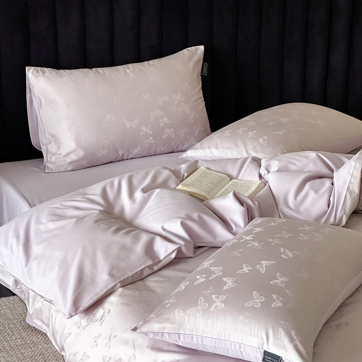 High-quality cotton bedding, 4-piece, floral pattern