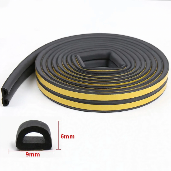 Rubber sealing tape for doors and windows, foam