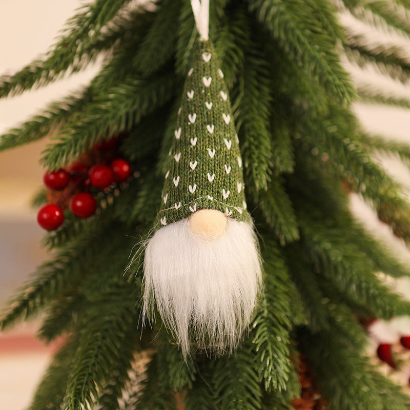 Christmas knit ornaments, gnome design