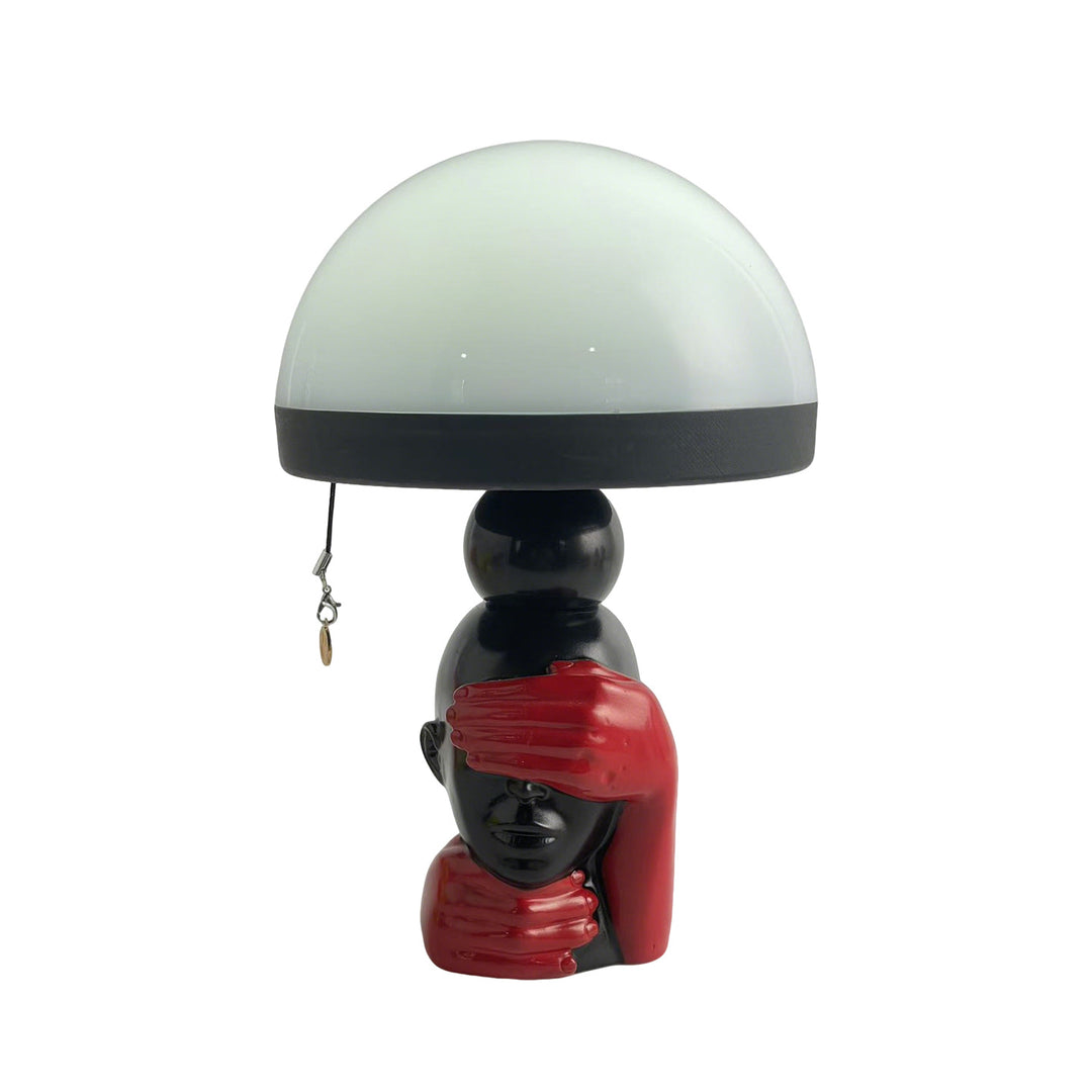 Creative mushroom table lamp with pull switch