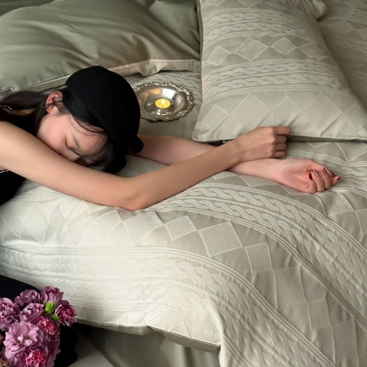 Bedding set made of long-staple cotton, 4-piece