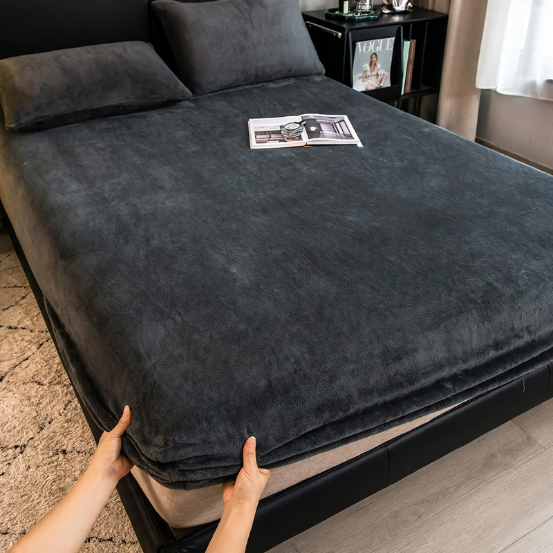 Fleece-Fitted sheet, milk fiber, padded