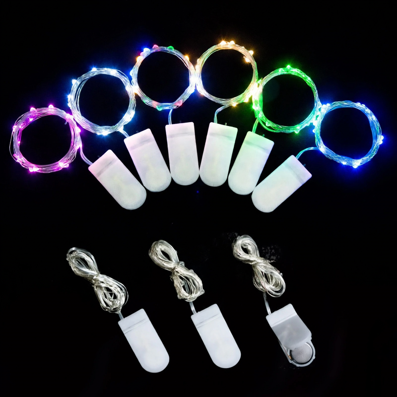 LED Copper Wire String Lights with Battery Box