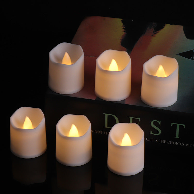 LED candle light with wave edge, PP plastic