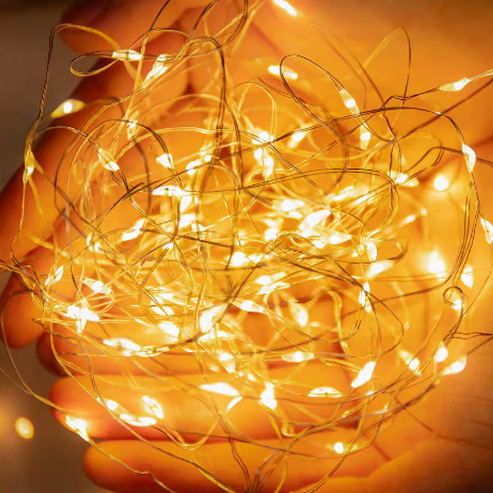 LED Copper Wire String Lights with Battery Box