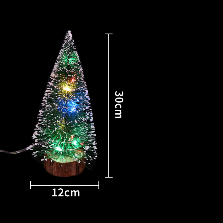Mini Christmas tree made of pine needles with LED lighting, 40 cm