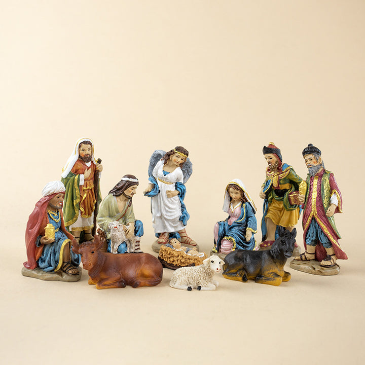 Christmas nativity figures set, 11-piece