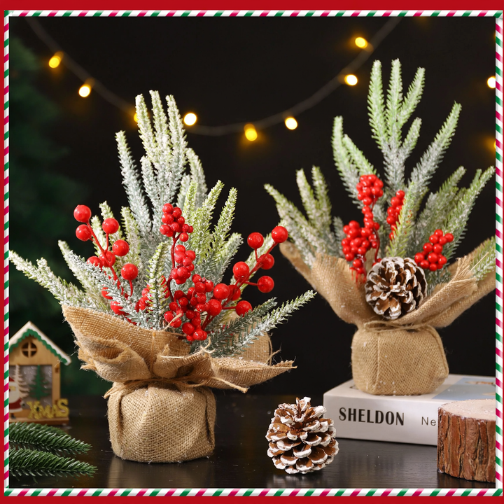 Mini Christmas tree with flocking, 45 cm
