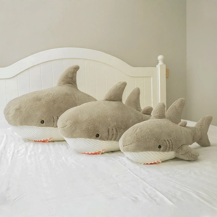 Plush whale and shark cushion, various sizes