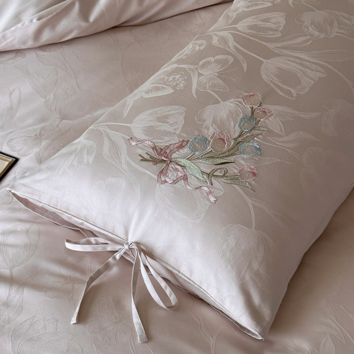Cotton bedding set, long staple, embroidery