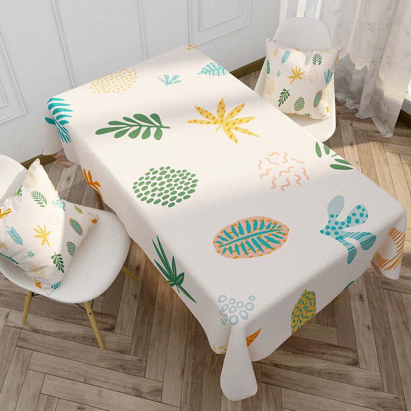 Printed Waterproof Polyester Tablecloth with Citrus Pattern