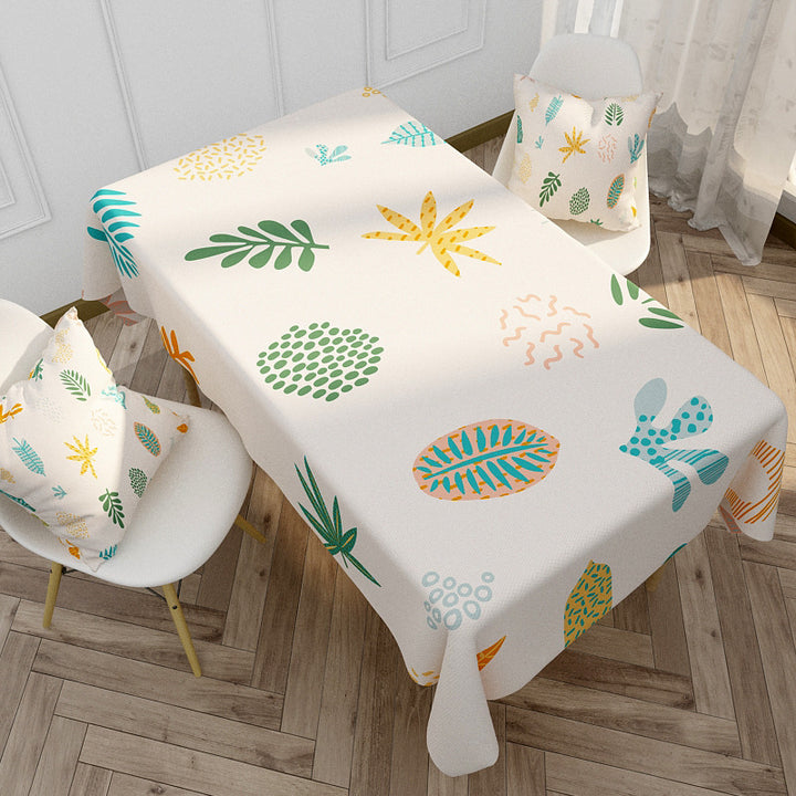 Printed Waterproof Polyester Tablecloth with Citrus Pattern