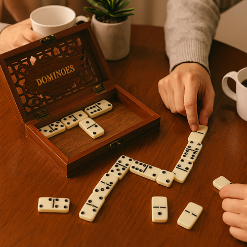 BowLift | Wooden Domino Storage Box Set