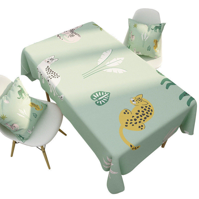 Printed Waterproof Polyester Tablecloth with Citrus Pattern