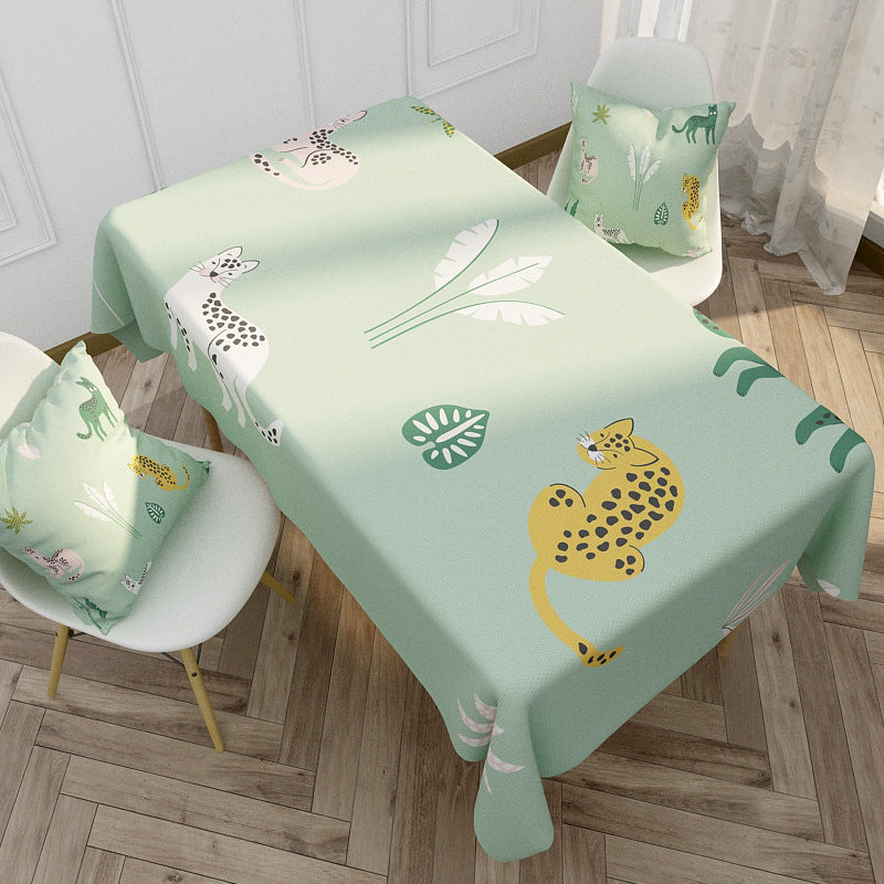 Printed Waterproof Polyester Tablecloth with Citrus Pattern