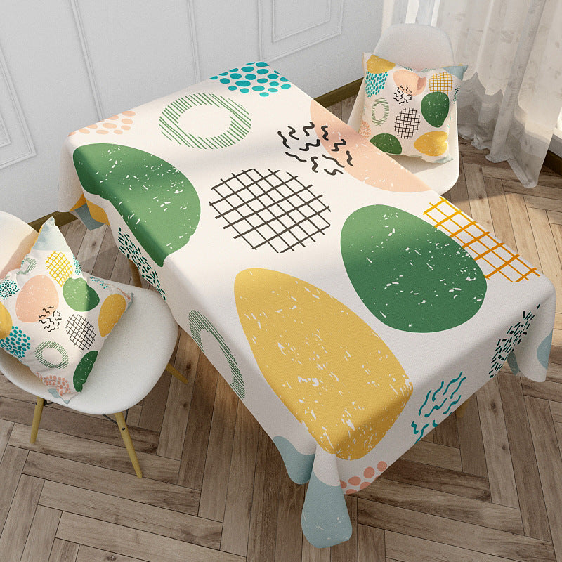 Printed Waterproof Polyester Tablecloth with Citrus Pattern
