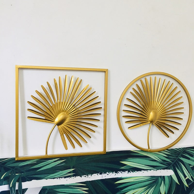 Decorative Metal Palm Leaf Wall Art Bowlift