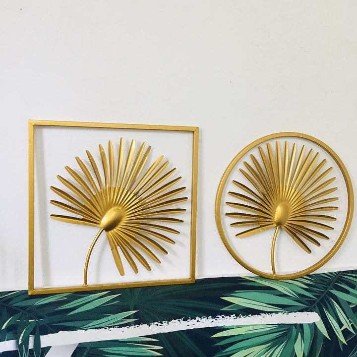 Decorative Metal Palm Leaf Wall Art Bowlift