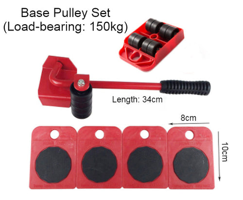 Mini Furniture Moving Jack with Swivel Castors and Non-Slip Mat