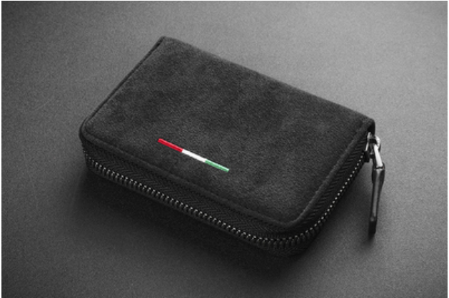 BowLift | Large Capacity Slim Woven Suede Card Holder, for Shopping, Travelling, Jogging or Working