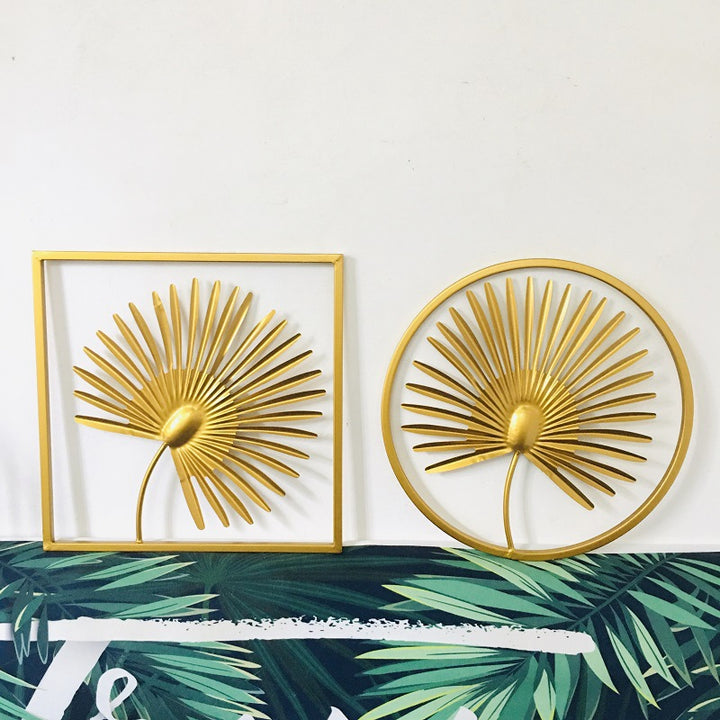 Decorative Metal Palm Leaf Wall Art Bowlift