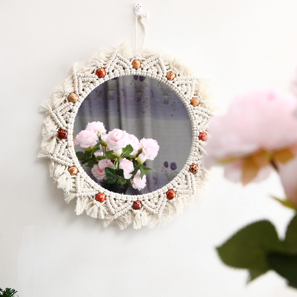 Decorative Macrame Wall Mirror Bowlift