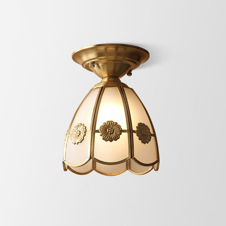 BowLift | Ceiling Light Brass Metal Flush Mount Fixture