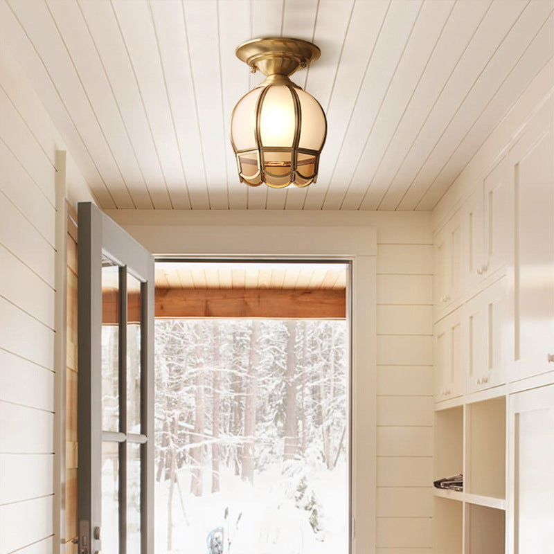 BowLift | Ceiling Light Brass Metal Flush Mount Fixture