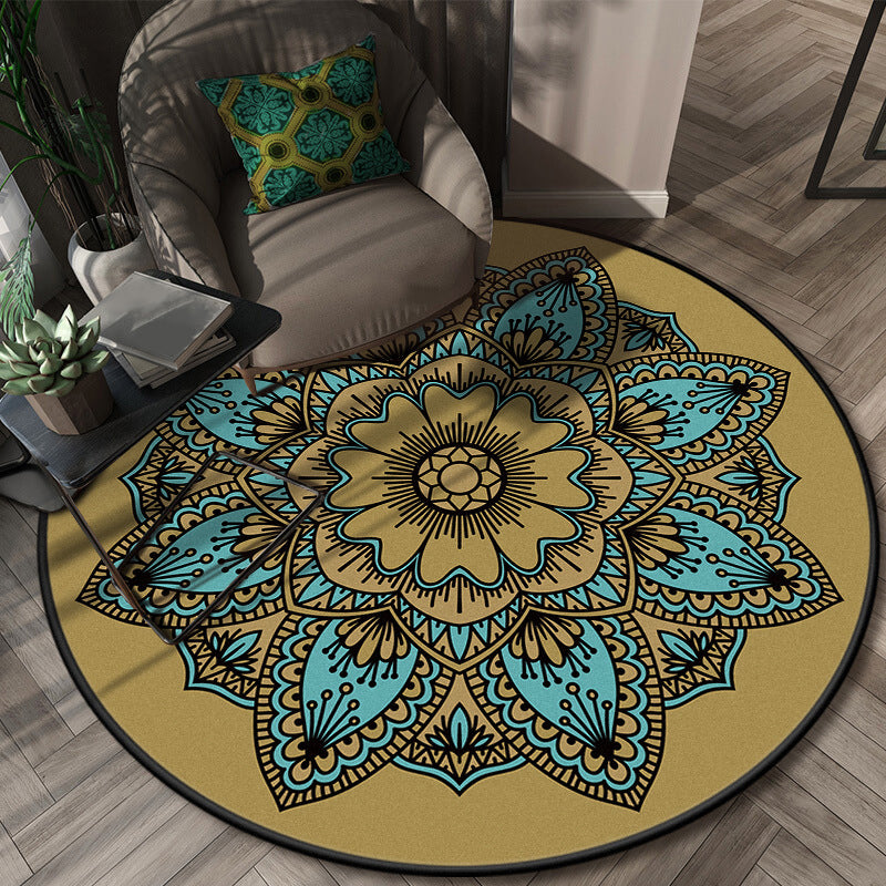 BowLift | Glamorous layered floral pattern rug multicolored Moroccan rug polypropylene stain resistant non-slip backing machine washable rug for home