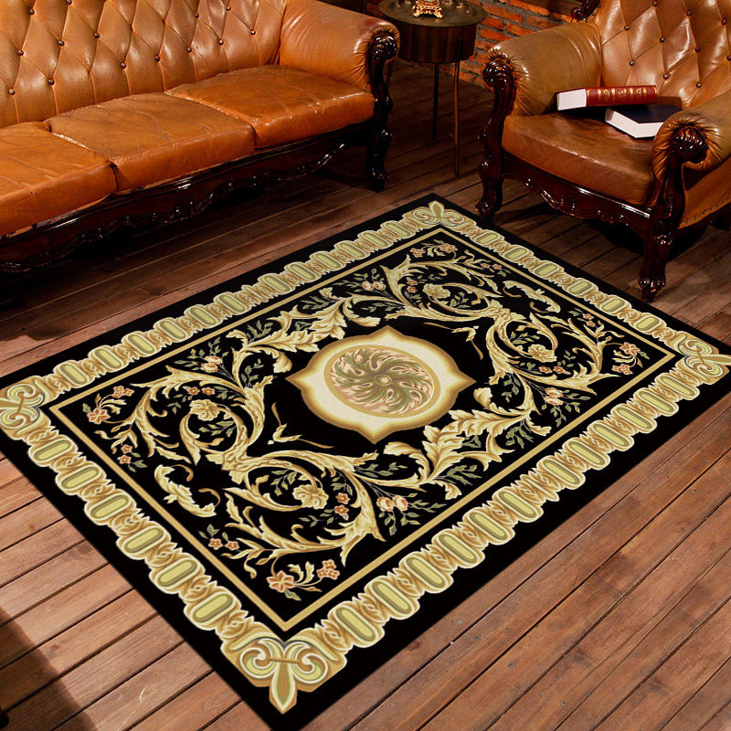 BowLift | Nostalgic Persian Carpet Multicolored Grid Mat Non-slip Washable Pet-friendly Carpet for Living Room