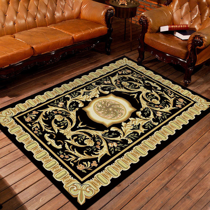 BowLift | Nostalgic Persian Carpet Multicolored Grid Mat Non-slip Washable Pet-friendly Carpet for Living Room