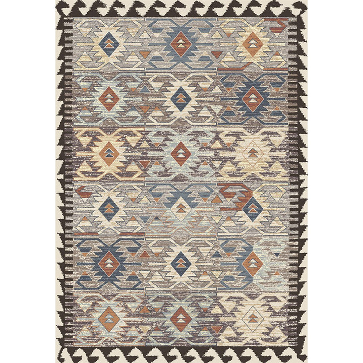 BowLift | Unusual diamond patterned rug Multicolored Moroccan rug Polyester pet-friendly stain resistant non-slip rug for the living room