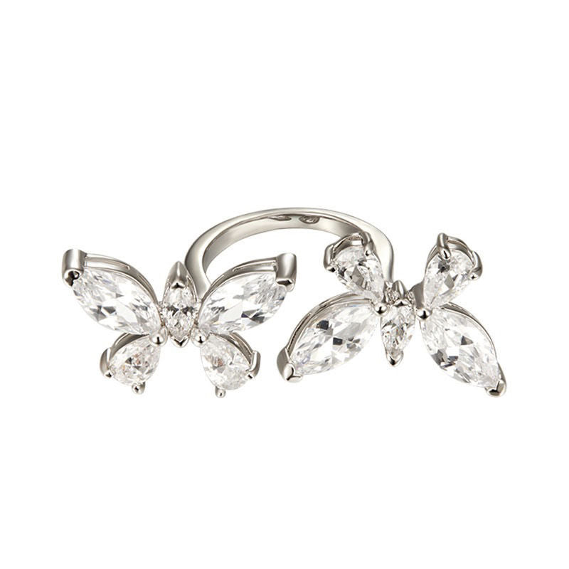 Elegant Butterfly-Inspired Adjustable Ring Bowlift