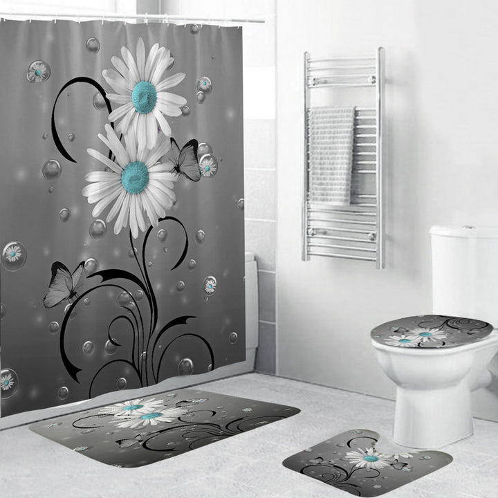 Cactus-Themed Shower Curtain Bowlift