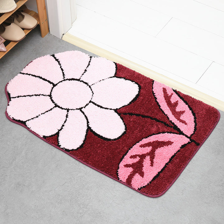 Floral Patterned Bath Mat Bowlift