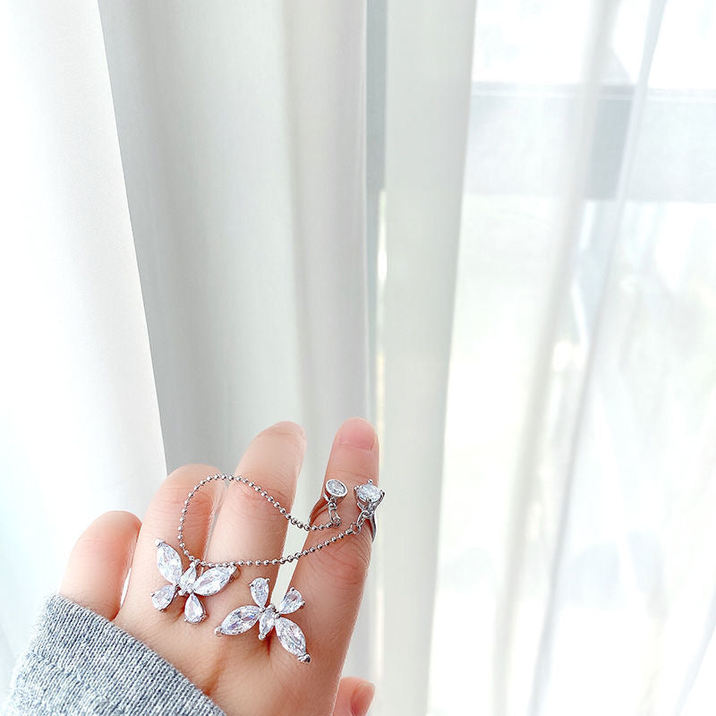 Elegant Butterfly-Inspired Adjustable Ring Bowlift