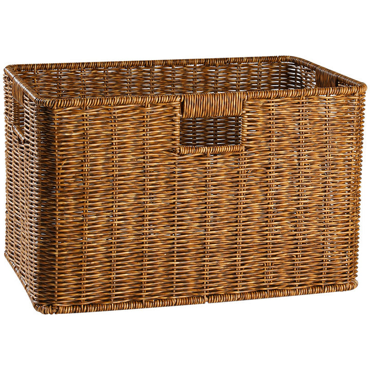 Handcrafted Rectangular Wicker Storage Bin Bowlift