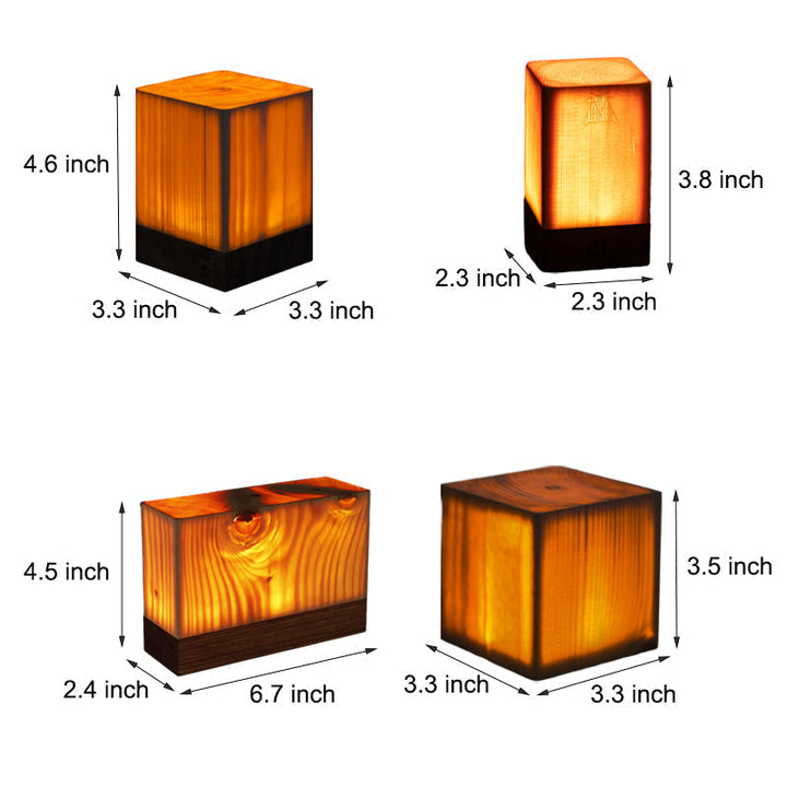 BowLift | LumiWood – LED table lamp with battery and touch control