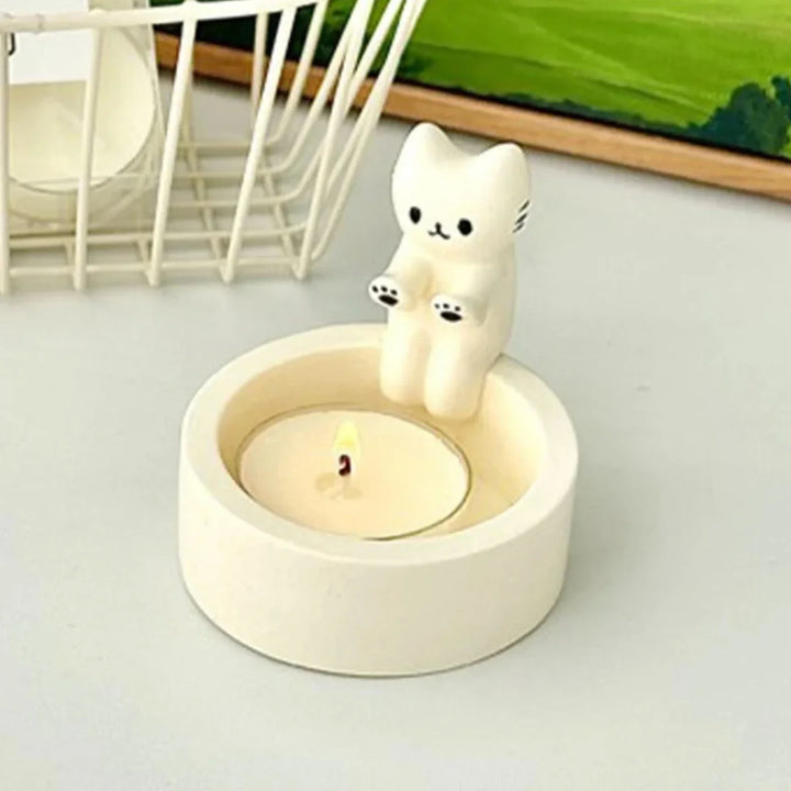 Cute Cat Candle Holder | Bowlift