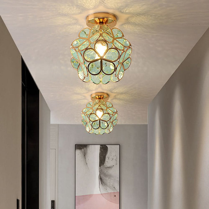 BowLift | Flowers Style Glass Hallway Ceiling Light