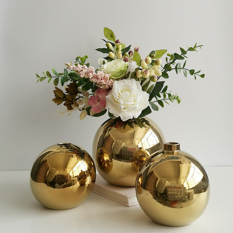 Decorative Round Ceramic Bouquets Holder Bowlift