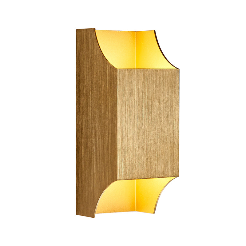 BowLift | 1 Light Bedroom Up and Down LED Wall Lamp with Geometric Metal Shade Black/Grey/White Wall Mount Light