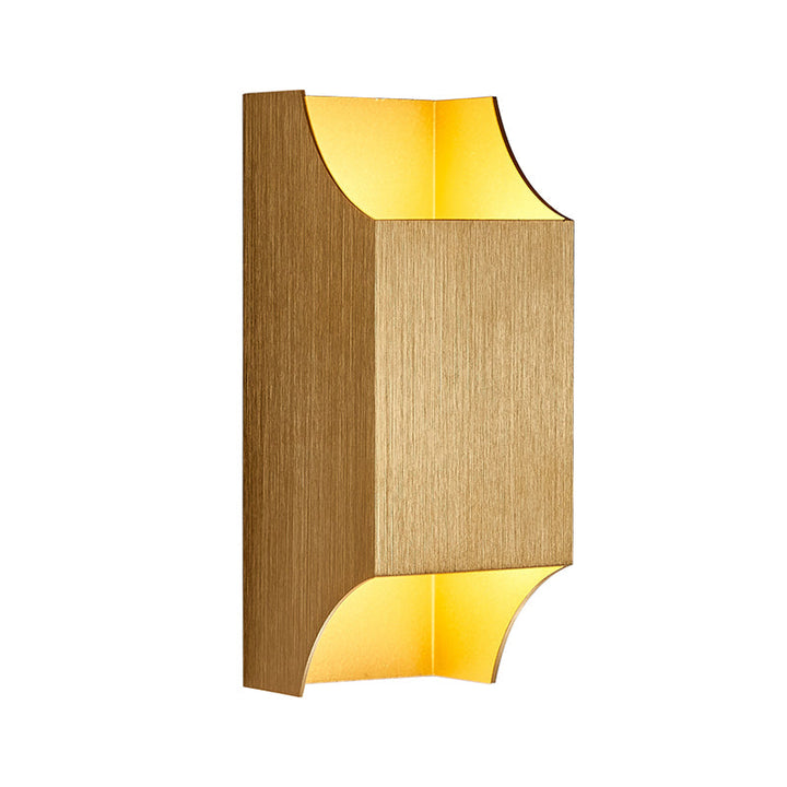 BowLift | 1 Light Bedroom Up and Down LED Wall Lamp with Geometric Metal Shade Black/Grey/White Wall Mount Light