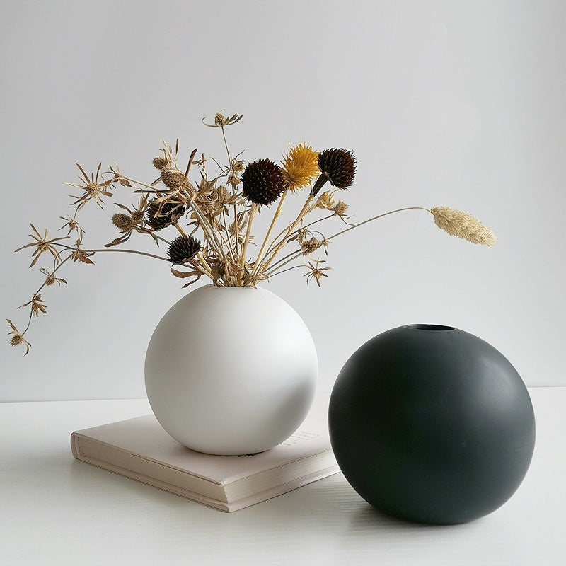 Decorative Round Ceramic Bouquets Holder Bowlift