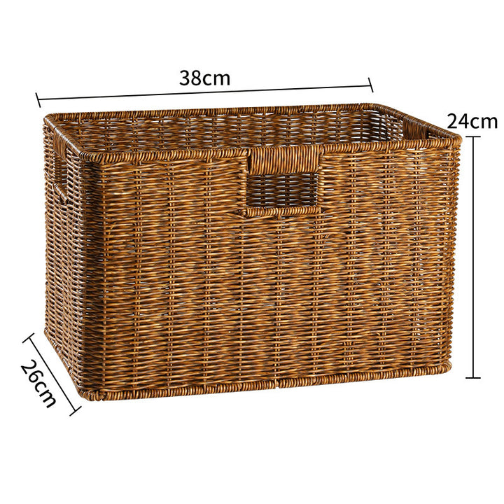 Handcrafted Rectangular Wicker Storage Bin Bowlift