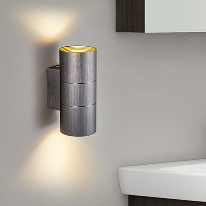 BowLift | Tubular LED Up and Down Wall Lamp Modern Metal 1 Light Black/Grey/Gold Wall Lamp for Bathroom
