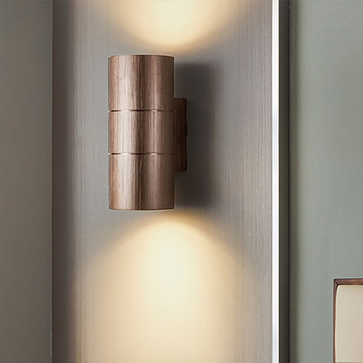 BowLift | Tubular LED Up and Down Wall Lamp Modern Metal 1 Light Black/Grey/Gold Wall Lamp for Bathroom
