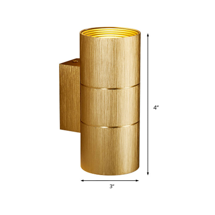 BowLift | Tubular LED Up and Down Wall Lamp Modern Metal 1 Light Black/Grey/Gold Wall Lamp for Bathroom